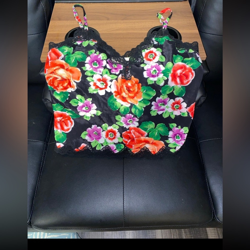 Vs pink floral slip vintage - Picture 2 of 9